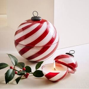Pottery Barn Peppermint Ornament Candle